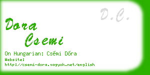 dora csemi business card